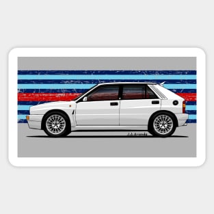 The iconic italian rally car Sticker